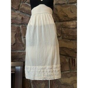 Vintage  Lace Lace union made 60’s  Half Slip Plissé Pleated Ruffle Skirt Small